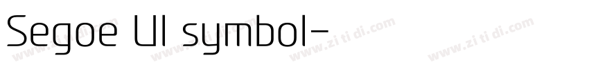 Segoe Ul symbol字体转换
